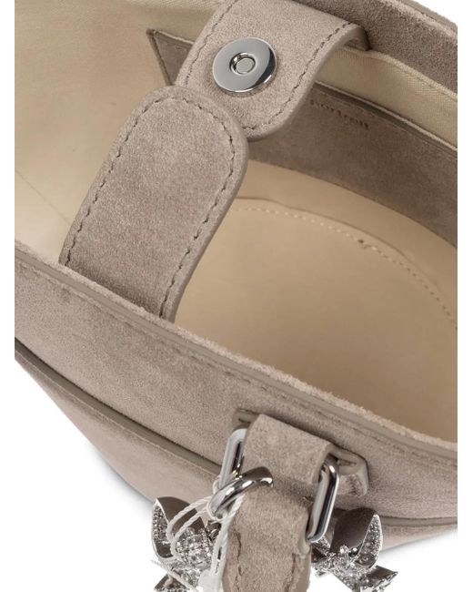 Self-Portrait Gray Self Portrait Grey Wildleder Charm Tote