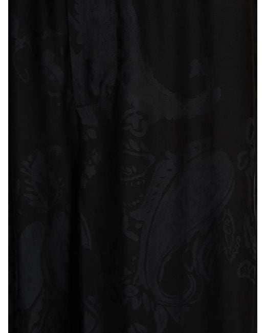 Ann Demeulemeester Black Nevi Paisley Satin Trousers