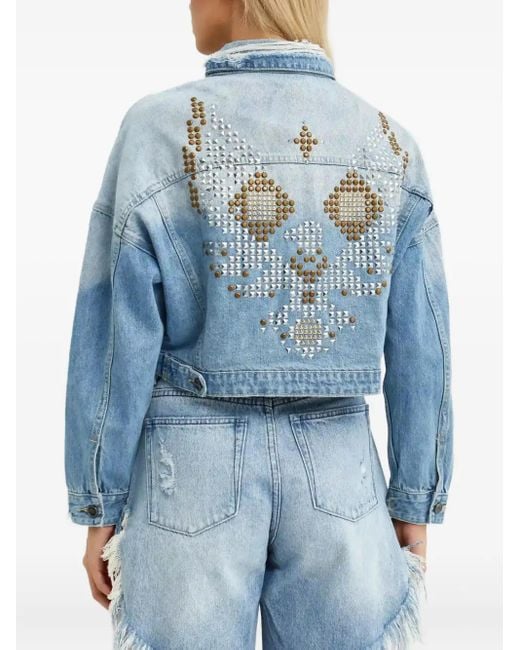 One Teaspoon Blue Studded Denim Jacket