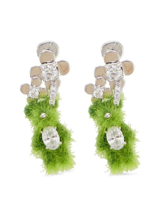YVMIN Green Flower Earrings