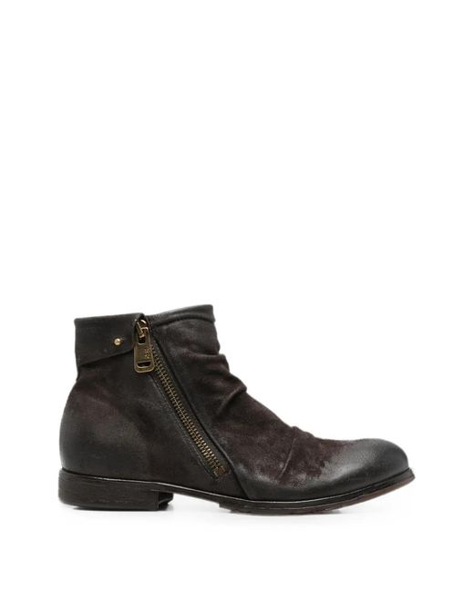 A.s.98 Black Clash Distressed-Effect Side-Zip Ankle Boots for men