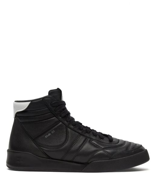 Baskets Mid Club 02 En Cuir Courreges pour homme en coloris Black