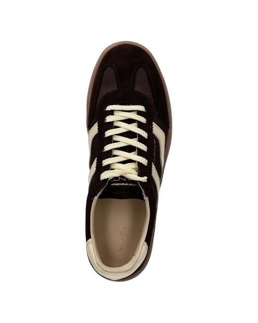 Gant Brown Stripe-Detail Sneakers