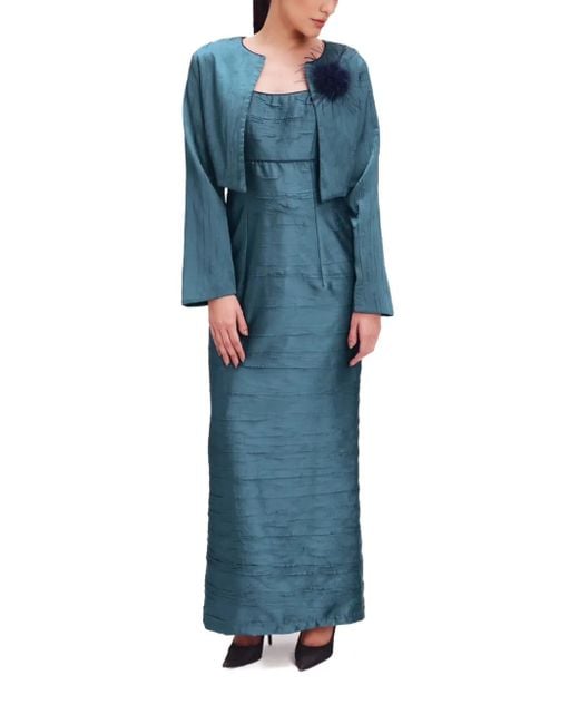 Baruni Blue Seam-Detail Maxi Dress (Set Of Two)