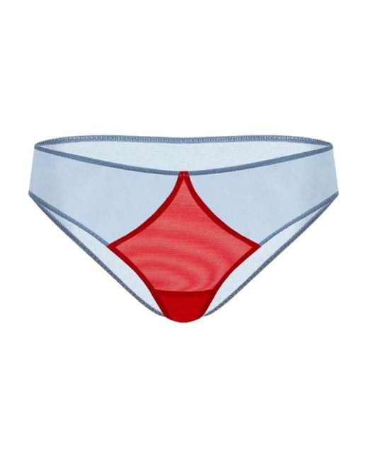 Zhilyova Blue Asteria Slip Mit Mesh-Einsatz