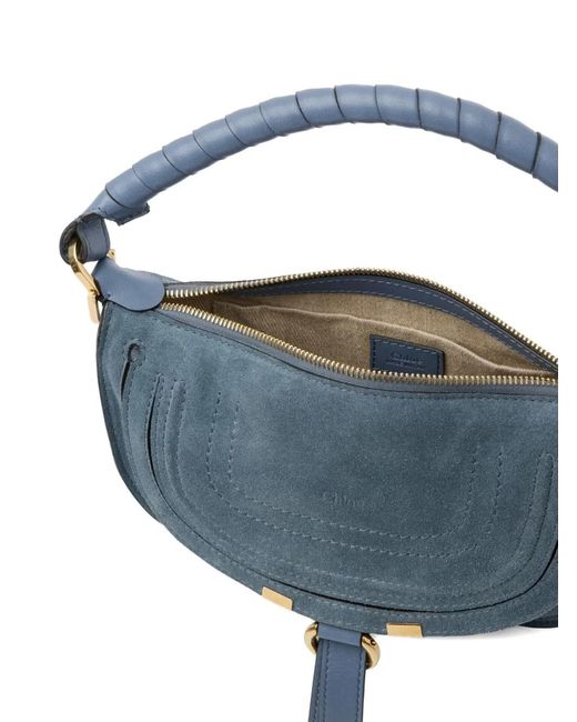 Chloé Marcie スエード ショルダーバッグ ミニ Blue