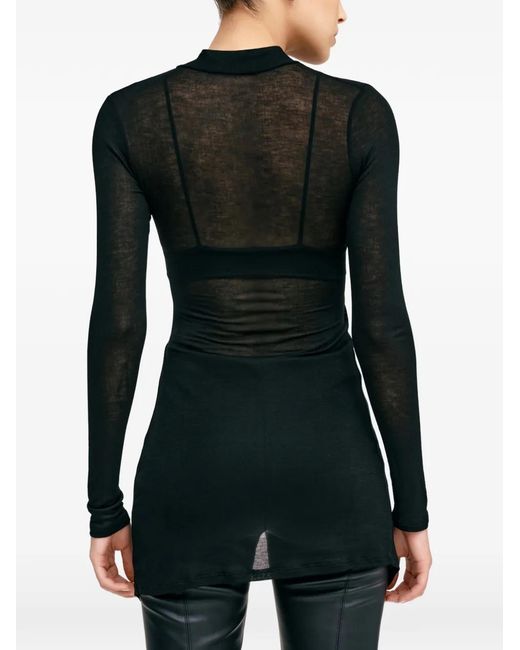 MARCELLA Black Morgan Long-Sleeve Top
