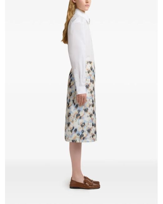 Marni White Poplin Shirt With D-Ring Neck Strap