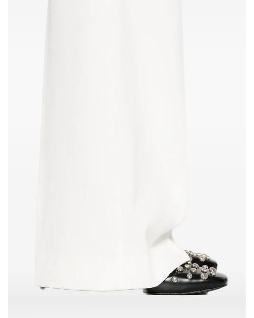 ERMANNO FIRENZE Broek Met Geplooid Detail in het White