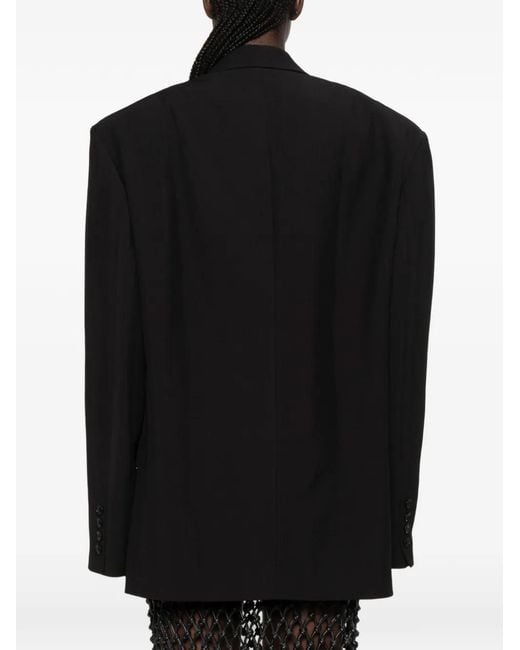 A.M.G Black Veste À Boutonnière Croisée