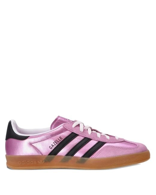 Adidas Pink Gazelle Indoor Metallic-Finish Sneakers