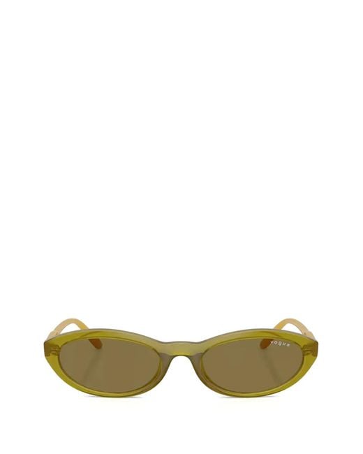 Vogue Eyewear Green Oval-Frame Sunglasses