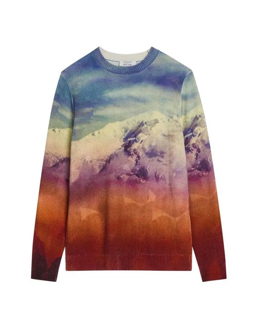 Gabriela Hearst Blue Mountain-Print Sweater