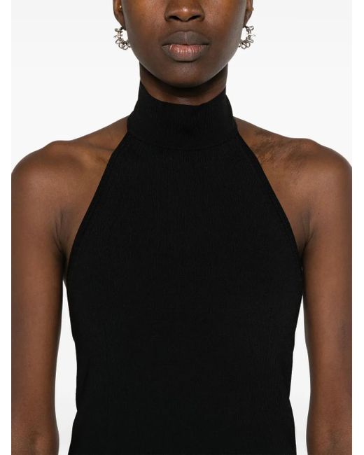 Khaite Geribbelde Midi-Jurk in het Black