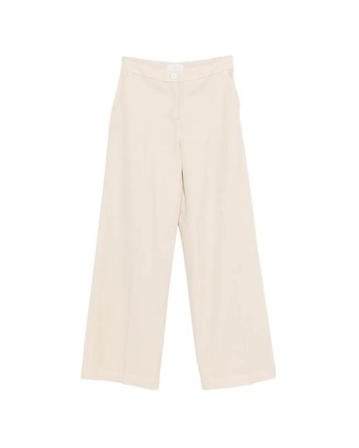 Via Masini 80 White Wide-Leg Trousers