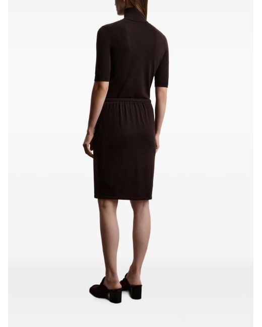 12 STOREEZ Black Drawstring Merino Skirt
