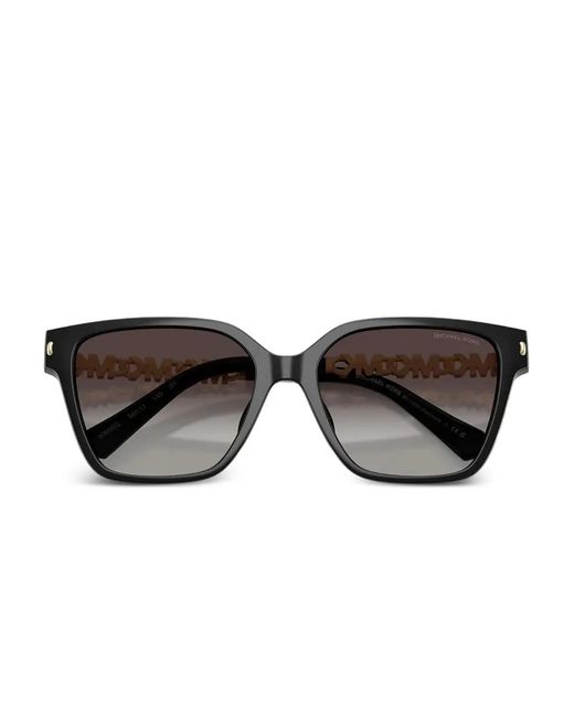 Michael Kors Gray Logo-Plaque Square-Frame Sunglasses