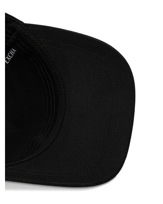 ARMANI EXCHANGE Black Logo-Detail Baseball Cap