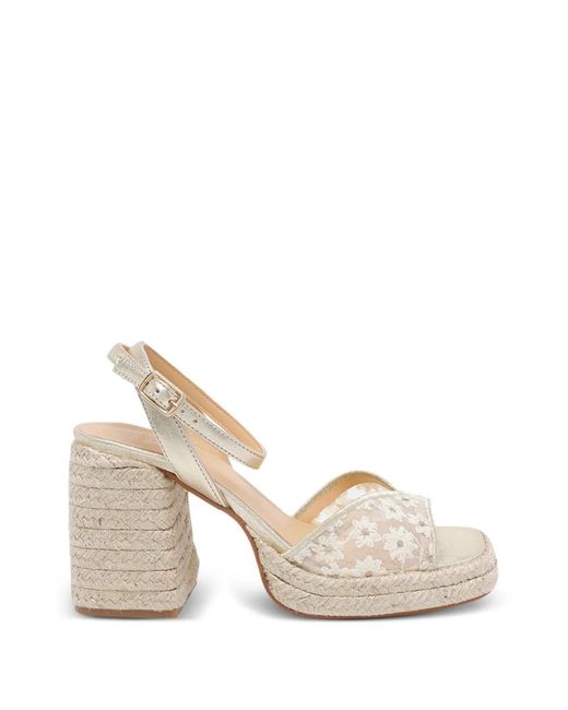 Castaner Natural Vals Flower-Print Sandals