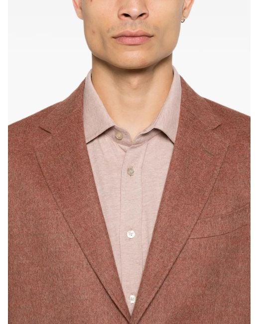 Etro Brown Single-Breasted Blazer for men