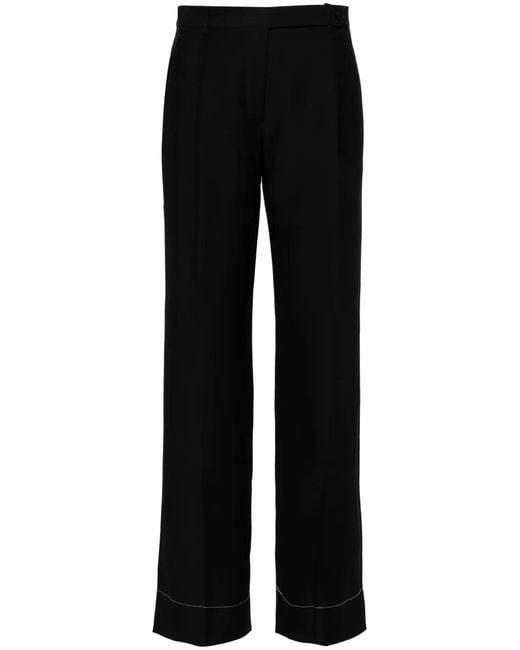 Brioni Black Wide-Leg Trousers