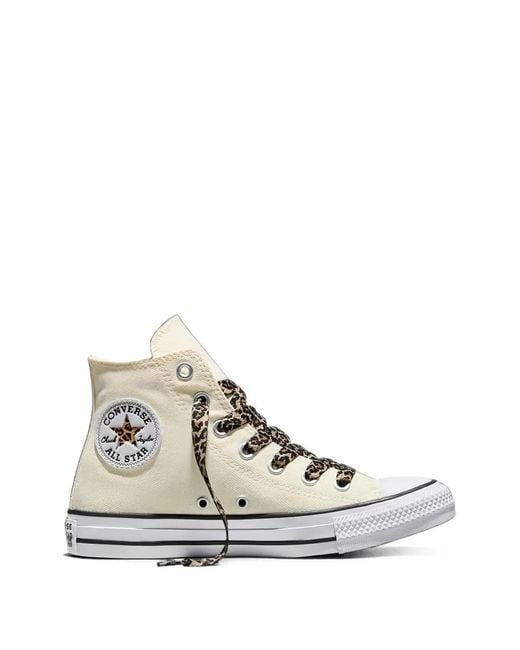 Converse White Chuck Taylor All Star Leopard-Print Laces Sneakers for men