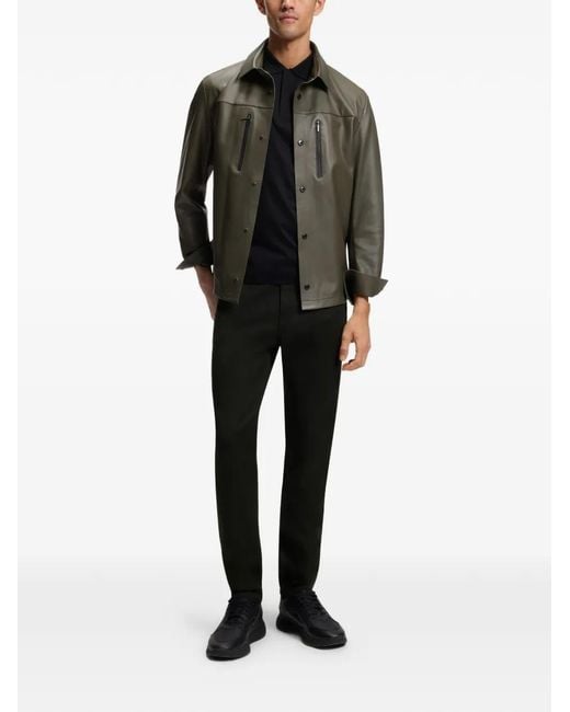 Boss Black Logo-Patch Trousers for men