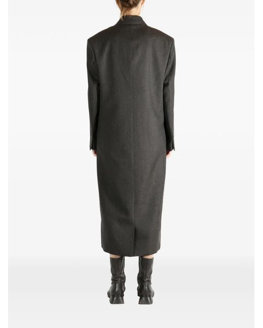 Calvin Klein Black Button Pockets Coat