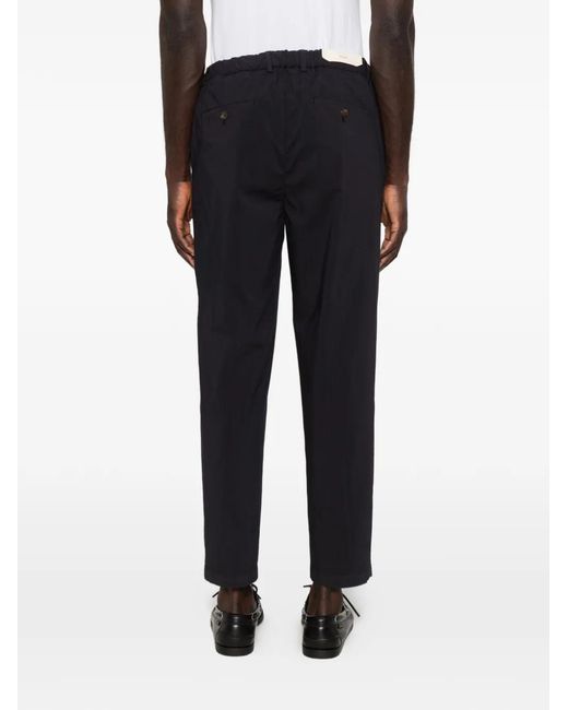Briglia 1949 Black Covent Drawstring-Waistband Trousers for men