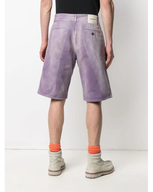 Heron Preston Purple Faded Effect Bermuda Shorts for men