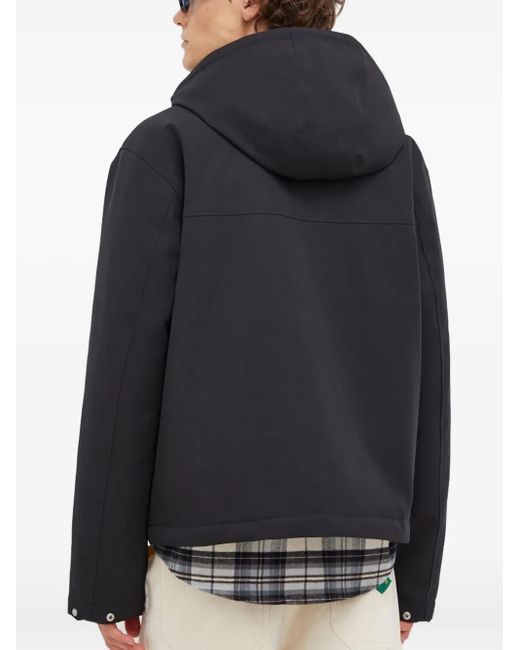 Les Deux Black Hooded Logo Jacket for men