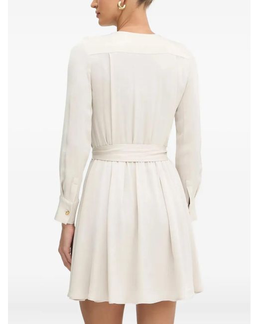 Marciano White Keyhole Belted Mini Dress