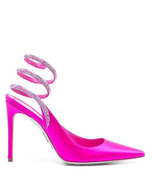 Zapatos Cleo con tacón de 100 mm Rene Caovilla de color Pink