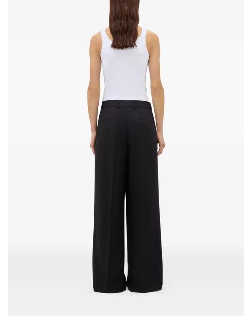 MSGM Black Palazzo Trousers