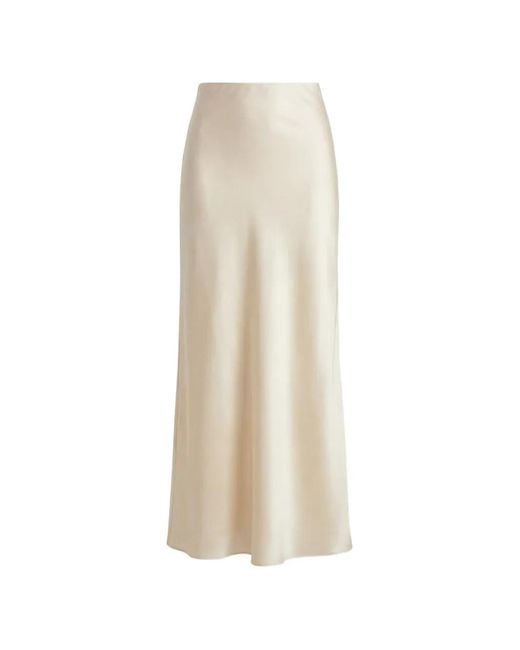 Toccin White Heidi Bias Slip Maxi Skirt