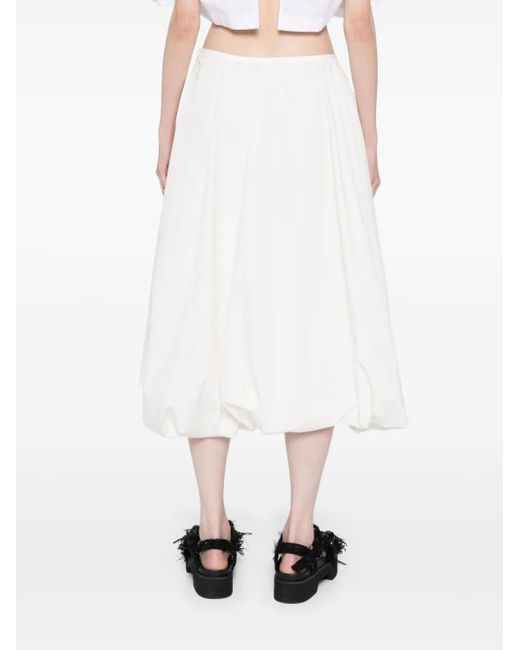 JNBY アシンメトリーヘム スカート White