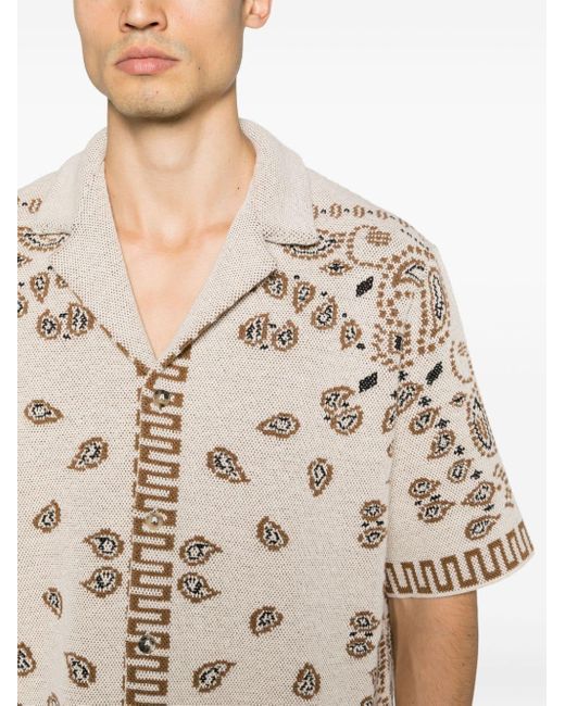 Alanui Katoenen Overhemd Met Patroon in het Natural voor heren