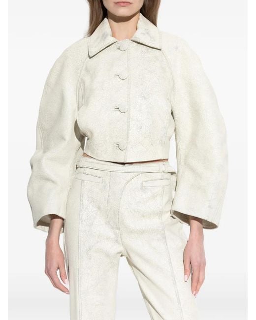 DIESEL White L'Raya Buttoned Jacket