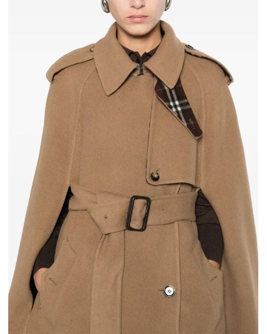 Burberry Brown Wool Cape
