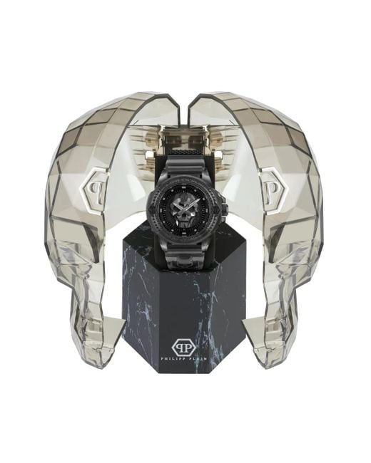 メンズ Philipp Plein The $kull 44mm 腕時計 Black