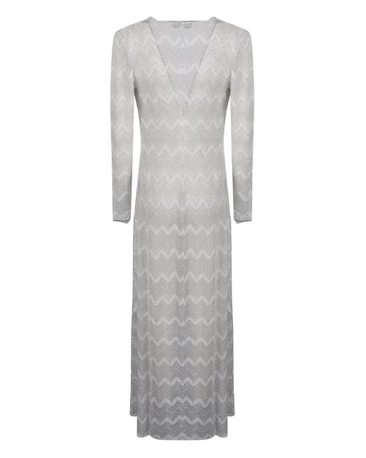 Missoni Gray V-Neck Cardi-Coat