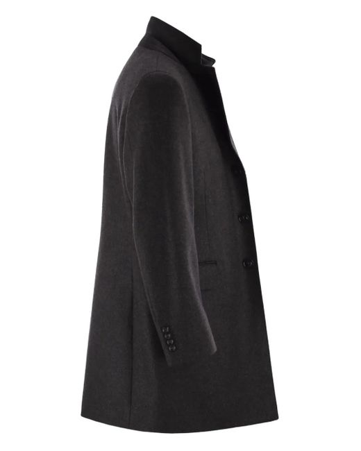 Fay Black Layered Coat for men