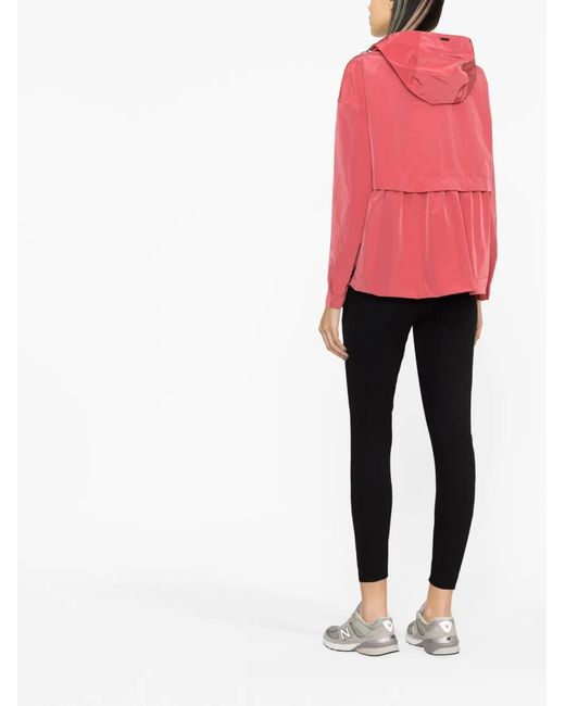 Herno Pink Hooded Layered Shell Jacket