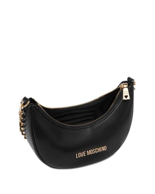 Love Moschino Black Chain-Link Shoulder Bag