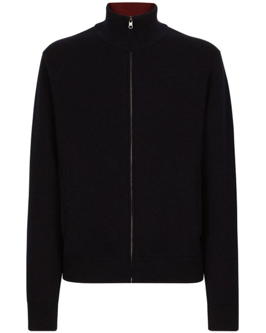 Cardigan con zip di Dolce & Gabbana in Black da Uomo