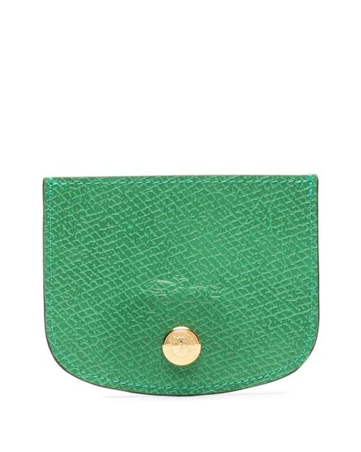 Longchamp Green Épure Logo-embroidered Cardholder