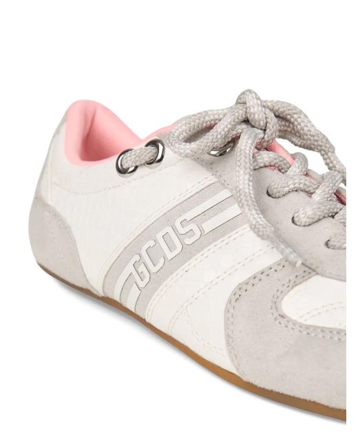 Gcds White Two-Tone Sneakers