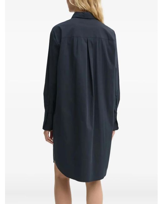 Marc O' Polo Blue Button-Down Cotton Shirt Dress