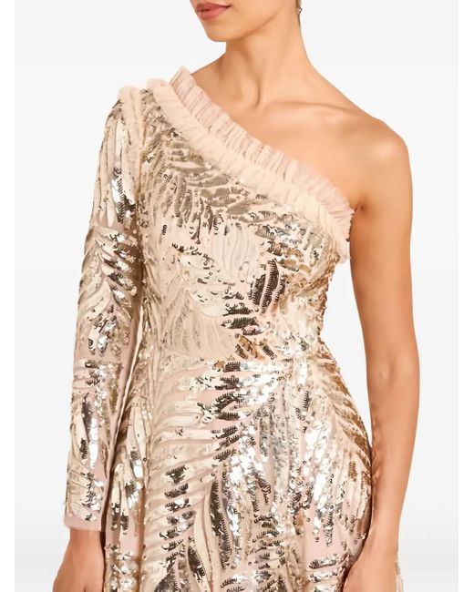 Vestido con lentejuelas Needle & Thread de color Natural