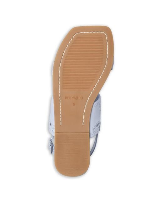 Bernardo White Orla Cut-Out Flat Sandals